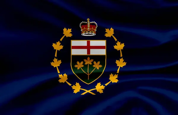 Лейтенант-губернатор Онтаріо розмахуючи прапор ілюстрація. — стокове фото