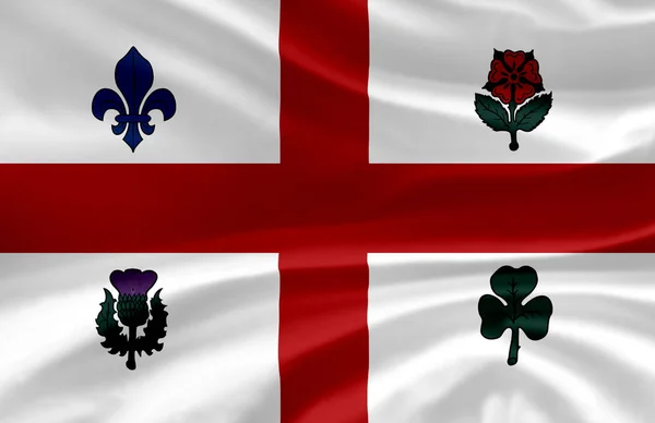 Montreal acenando ilustração bandeira . — Fotografia de Stock