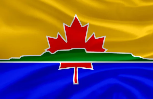 Thunder Bay acenando ilustração bandeira . — Fotografia de Stock