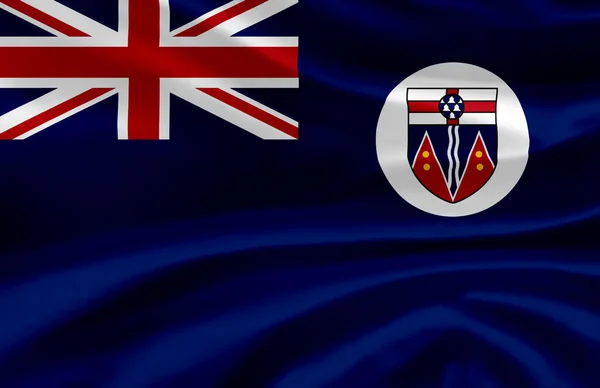 Територія Юкон розмахує ілюстрацією прапора. — стокове фото