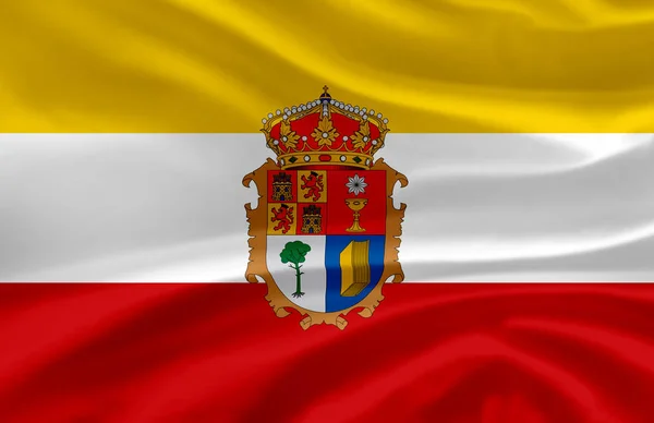 Vlnící se vlajka Cuenca. — Stock fotografie