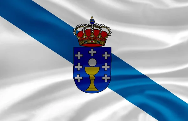 Galizia sventola bandiera illustrazione . — Foto Stock