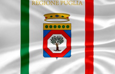 Apulia dalgalı bayrak illüstrasyon.