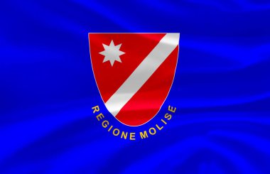 Molise bayrak illüstrasyon sallayarak.