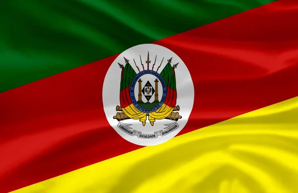 Rio Grande Do Sul bayrak illüstrasyon sallayarak.