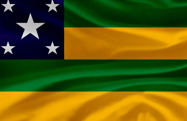 Sergipe waving flag illustration. — Stock Photo, Image