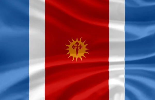 Santiago Del Estero waving flag illustration. — Stock Photo, Image