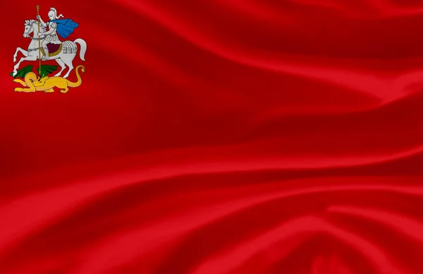 Moskova Oblast bayrak illüstrasyon sallayarak. — Stok fotoğraf