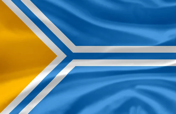Mávající vlajka Tuva. — Stock fotografie