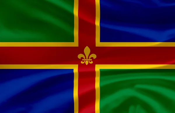 Ilustração da bandeira ondulante de Lincolnshire . — Fotografia de Stock