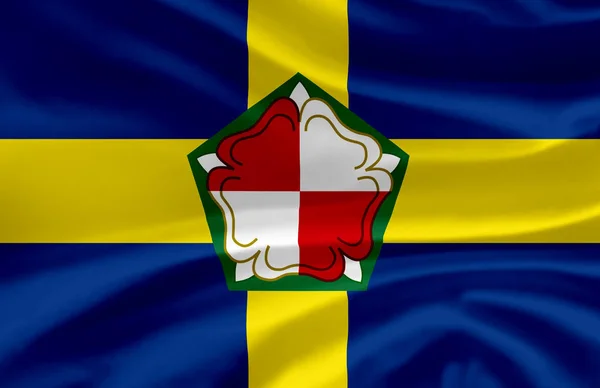 Pembrokeshire ondeando bandera ilustración . — Foto de Stock