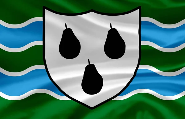 Worcestershire waving flag illustration. — Stock Photo, Image