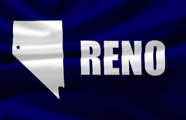 Reno sallanan bayrak illüstrasyon.