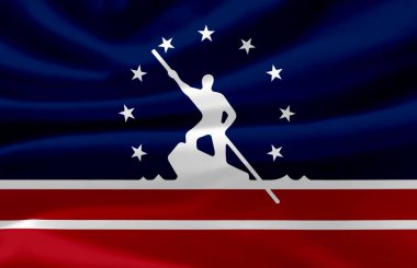 Richmond Virginia bayrak illüstrasyon sallayarak.