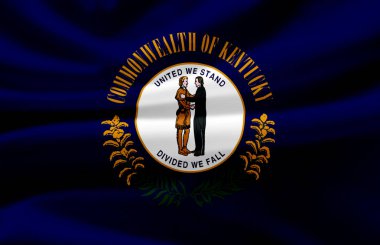 Kentucky bayrak illüstrasyon sallayarak.