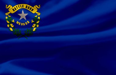 Nevada bayrak illüstrasyon sallayarak.
