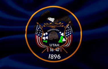 Utah dalgalı bayrak illüstrasyon.