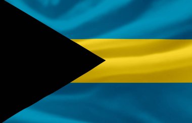 Bahamalar bayrak illüstrasyon sallayarak.