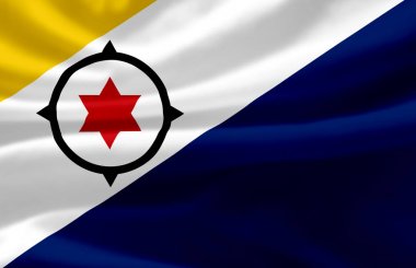 Bonaire dalgalı bayrak illüstrasyon.