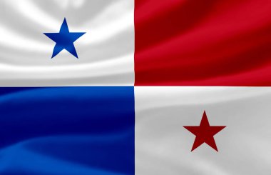 Panama bayrak illüstrasyon sallayarak.