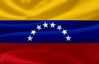 Venezuela bayrak illüstrasyon sallayarak.