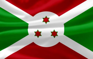 Burundi bayrak illüstrasyon sallayarak.