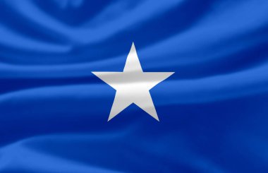 Somali bayrak illüstrasyon sallayarak.