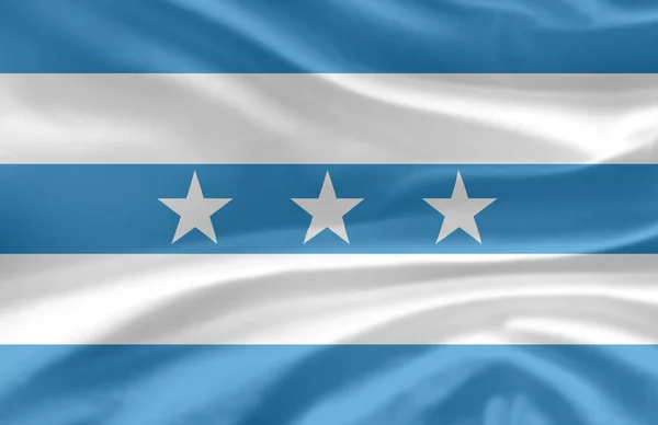 Guayas ondeando bandera ilustración . — Foto de Stock