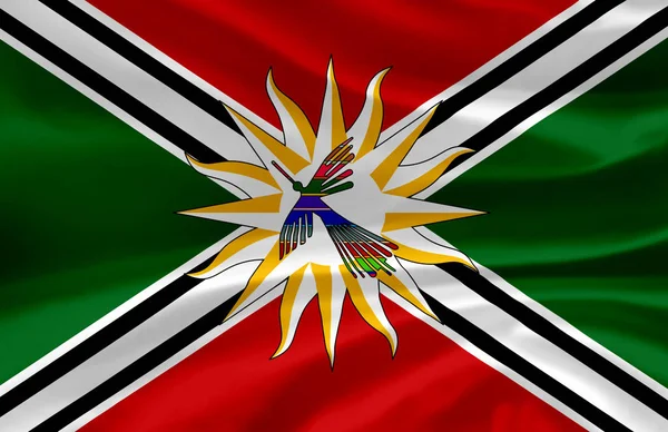 Mávající vlajka Santo Domingo de los Tsachilas. — Stock fotografie
