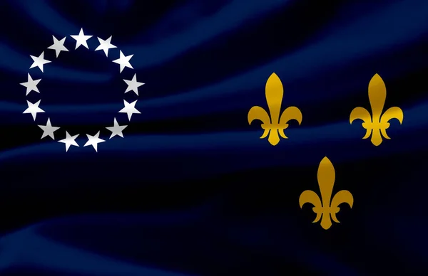 Louisville Kentucky acenando ilustração bandeira . — Fotografia de Stock
