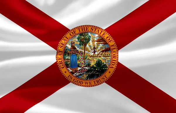Florida viftande flagga illustration. — Stockfoto