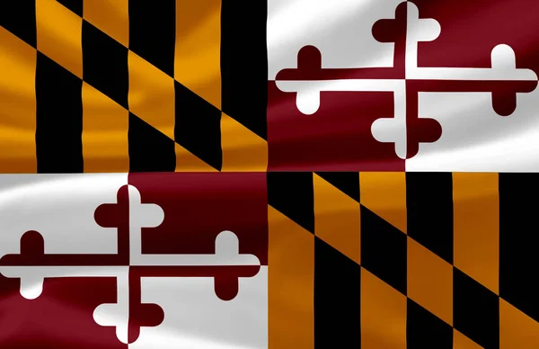 Maryland zwaaiende vlag illustratie. — Stockfoto