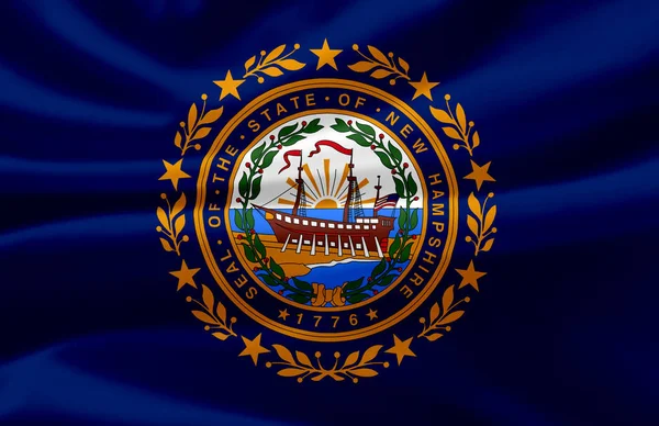 Illustration du drapeau du New Hampshire . — Photo