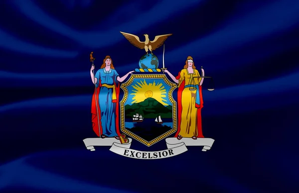 Nowy Jork macha flaga ilustracji. — Zdjęcie stockowe