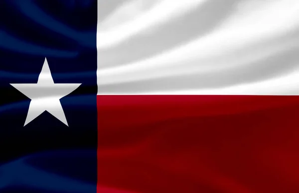 Texas ondeando bandera ilustración . —  Fotos de Stock