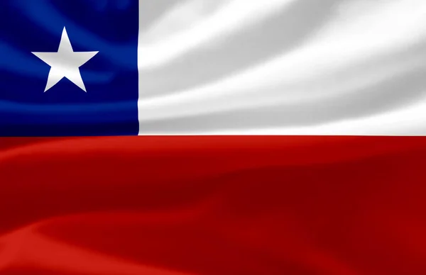 Chile ondeando bandera ilustración . —  Fotos de Stock