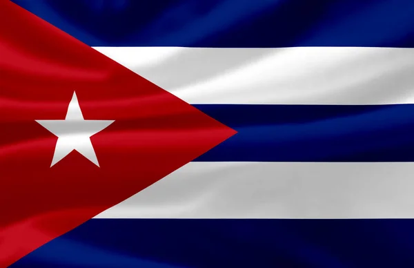 Cuba zwaaiende vlag illustratie. — Stockfoto