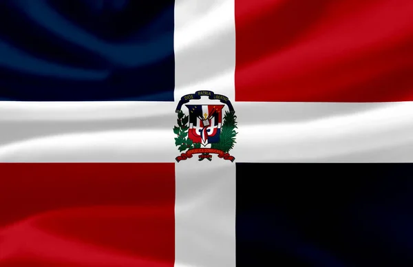 República Dominicana ondeando bandera ilustración . — Foto de Stock