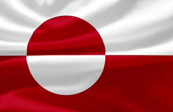 Groenlandia ondeando bandera ilustración . —  Fotos de Stock