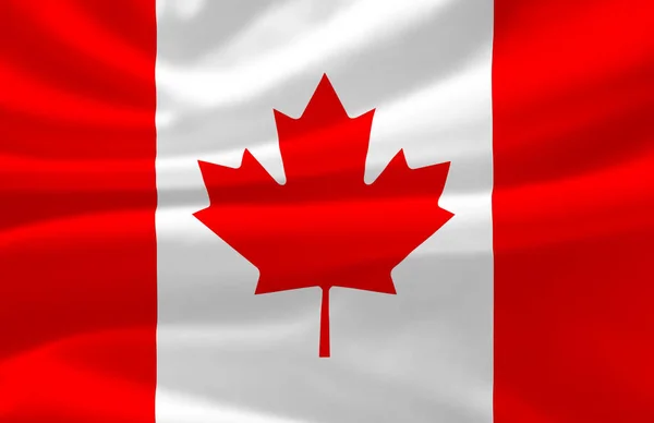 Canada wuivende vlag illustratie. — Stockfoto