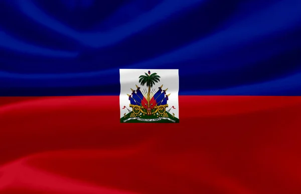 Haiti schwenkt Flagge. — Stockfoto