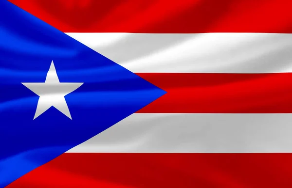 Puerto rico schwenkt flagge illustration. — Stockfoto