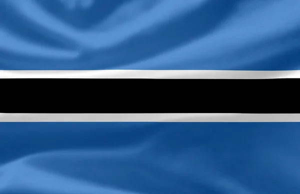 Botswanská vlajka. — Stock fotografie