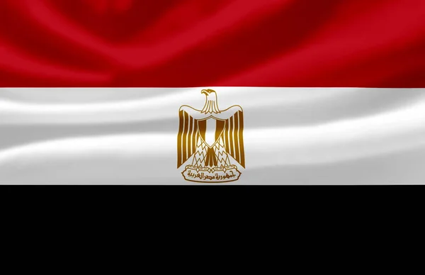 Egypten viftande flagga illustration. — Stockfoto