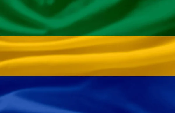Εικόνα σημαία gabun κυματιστό. — Φωτογραφία Αρχείου