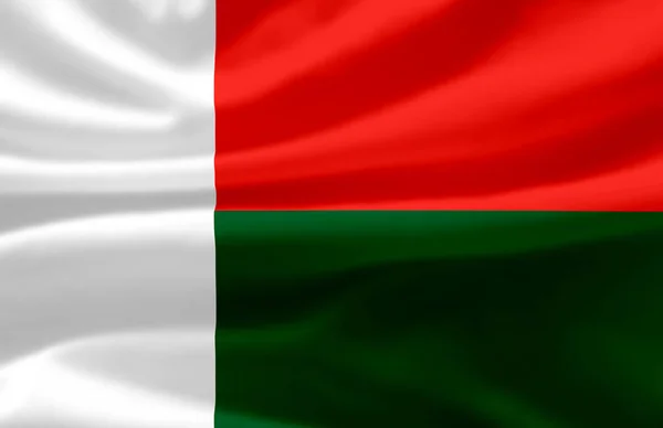 Madagascar wuivende vlag illustratie. — Stockfoto