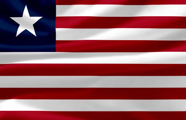 Liberia schwenkt Flagge. — Stockfoto