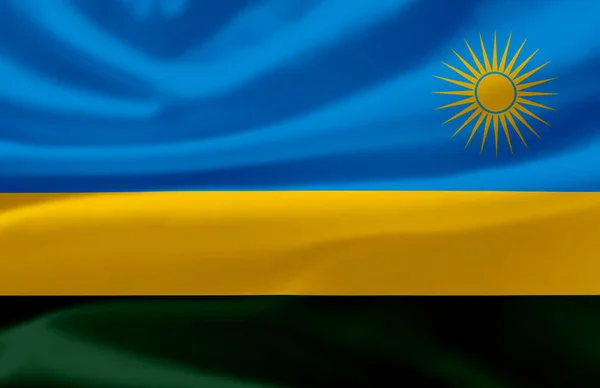 Ruanda acenando bandeira ilustração . — Fotografia de Stock