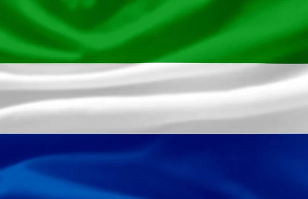 Sierra Leone waving flag illustration. — Stock Photo, Image