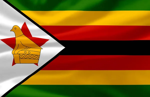 Zimbabwe waving flag illustration. — 스톡 사진